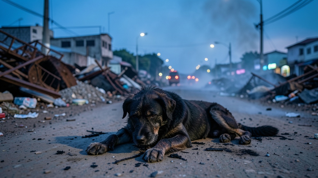 Perro sufre quemaduras graves por brea en obra de Ruta Viva: El caso que expone fallos de seguridad