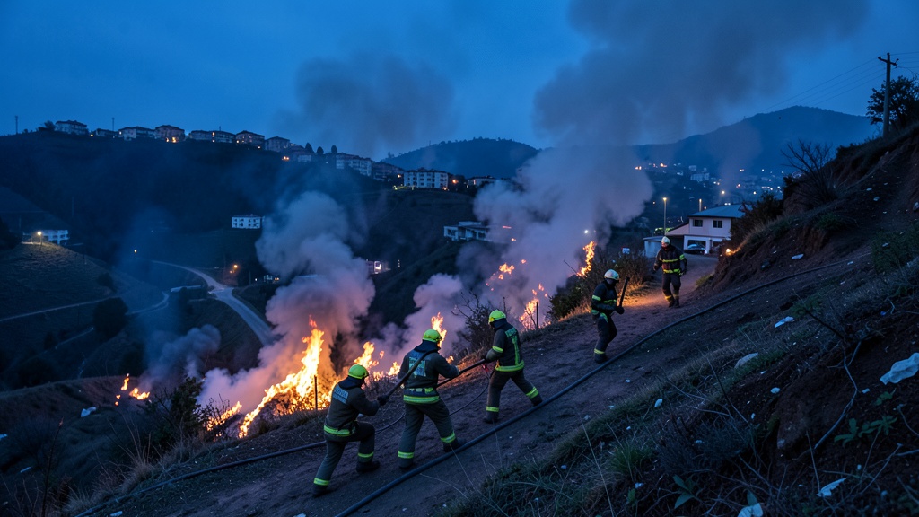 Alerta forestal en Pichanillas moviliza a bomberos de tres cantones azuayos