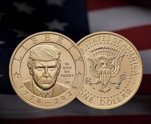 Estados Unidos emite moneda conmemorativa con rostro de Trump para celebrar bicentenario