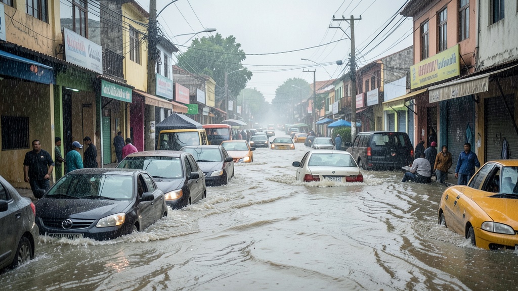 Lluvias intensas inundaron Guayaquil el lunes 19: caos vial y alertas por desborde de ríos