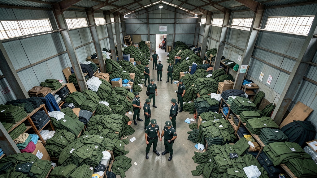 Operativo policial desarticula red criminal que vendía uniformes militares en Guayaquil