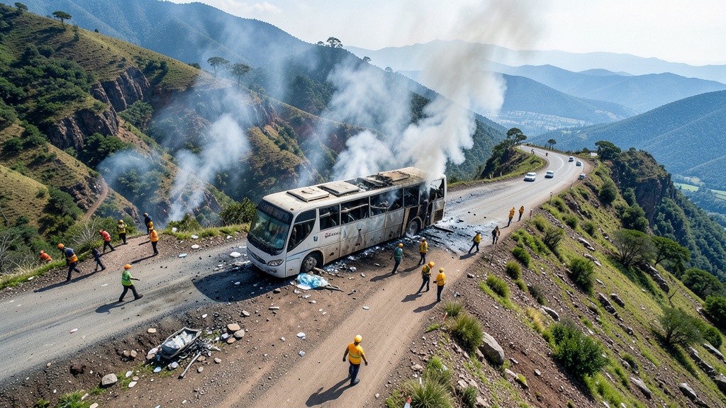 Tragedia en la vía Macas-Puyo: Dos muertos y ocho heridos en vuelco de bus