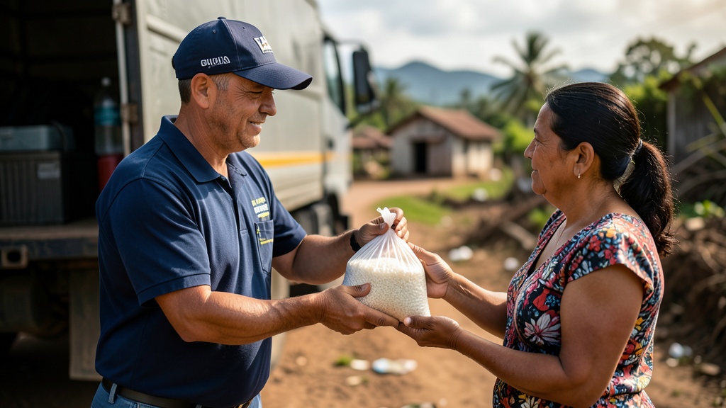 Muisne recibe ayuda humanitaria tras las devastadoras lluvias que dejaron un saldo trágico