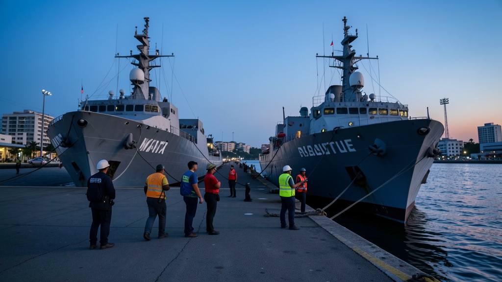 28 tripulantes arriban a Manta tras operación naval con EE.UU.