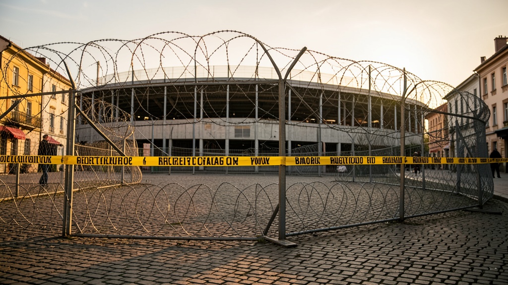 Medidas de seguridad y cierres viales rodean el Estadio Modelo durante Fiestas de Azogues