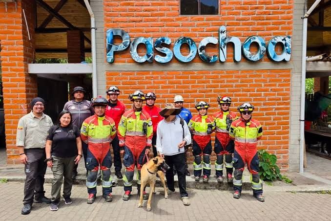 Rescate exitoso en Pasochoa: Canino Furbo localiza a hombre extraviado