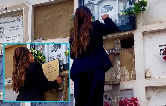 La emotiva celebración de una arquitecta que se graduó junto a la tumba de su padre