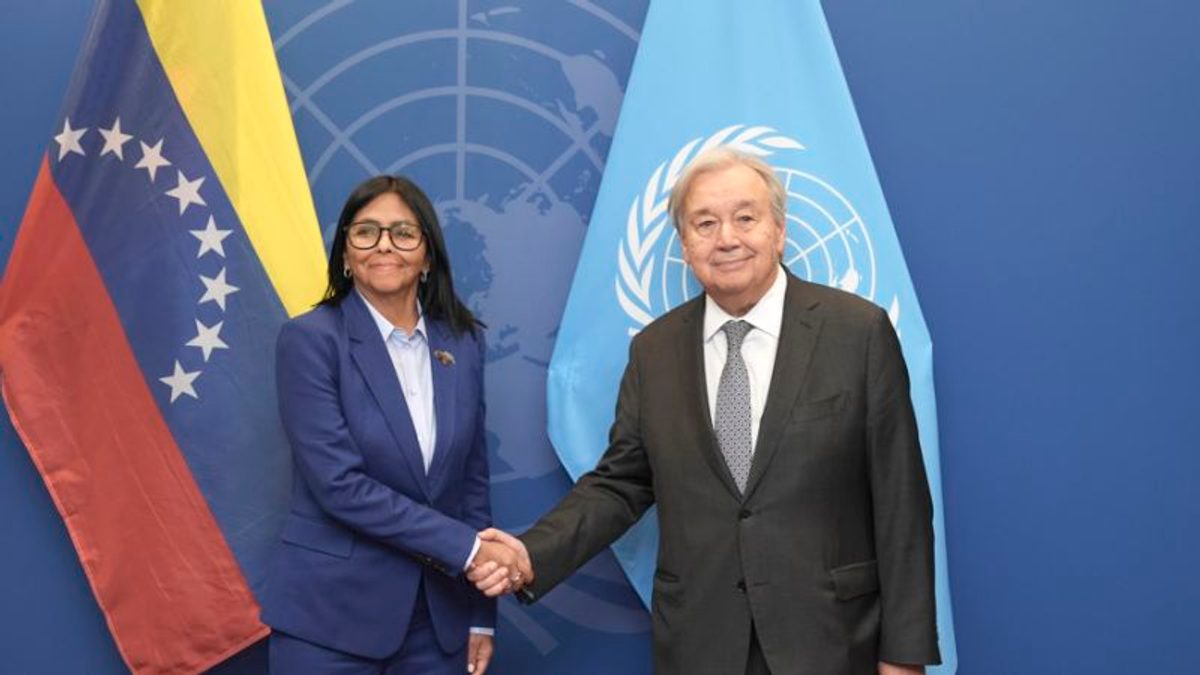 Delcy Rodríguez se reúne con el secretario general de la ONU ante expectativas diplomáticas