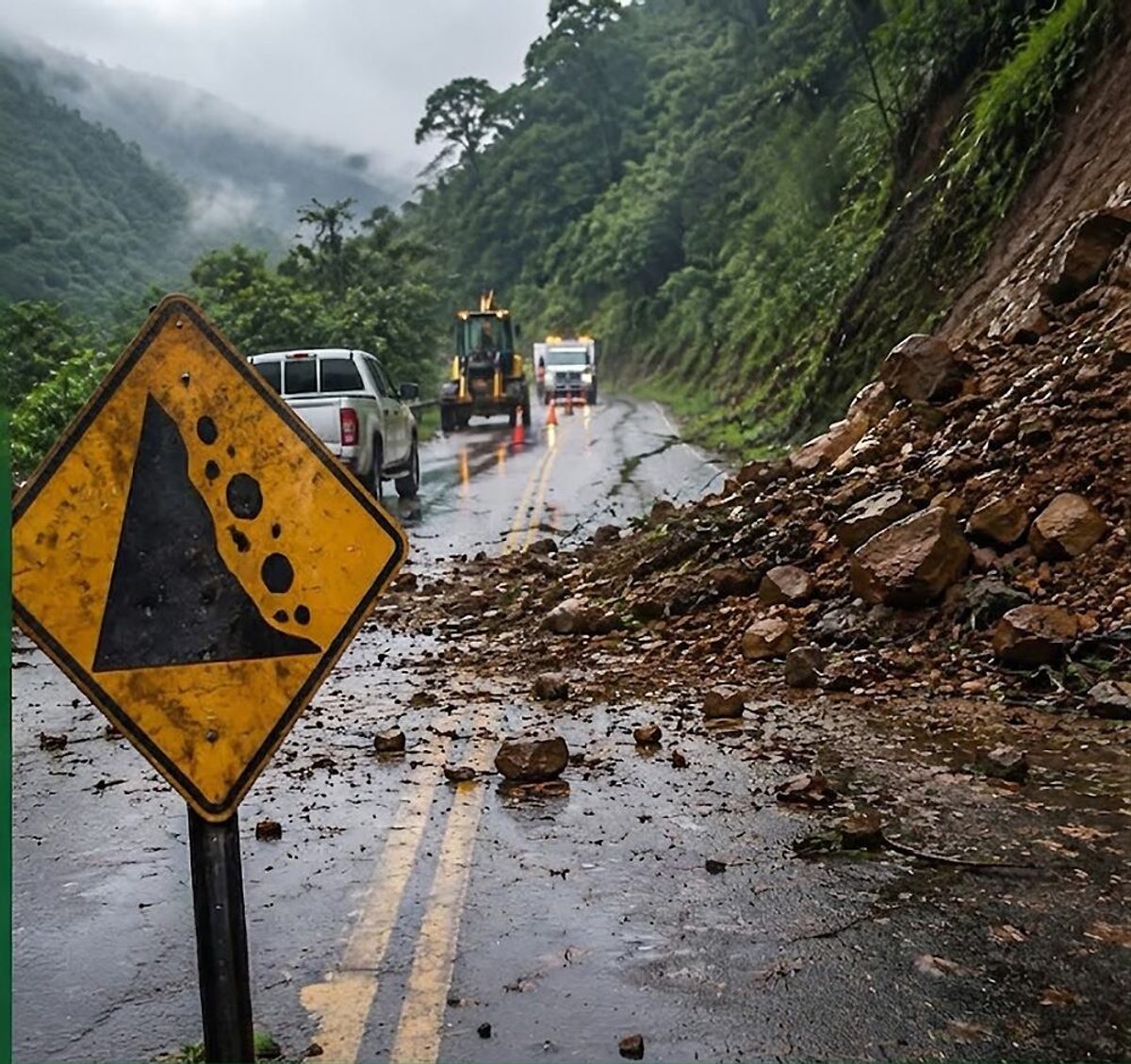 Vía E46 entre Macas y Riobamba: La lucha contra los deslizamientos que pone a prueba el transporte