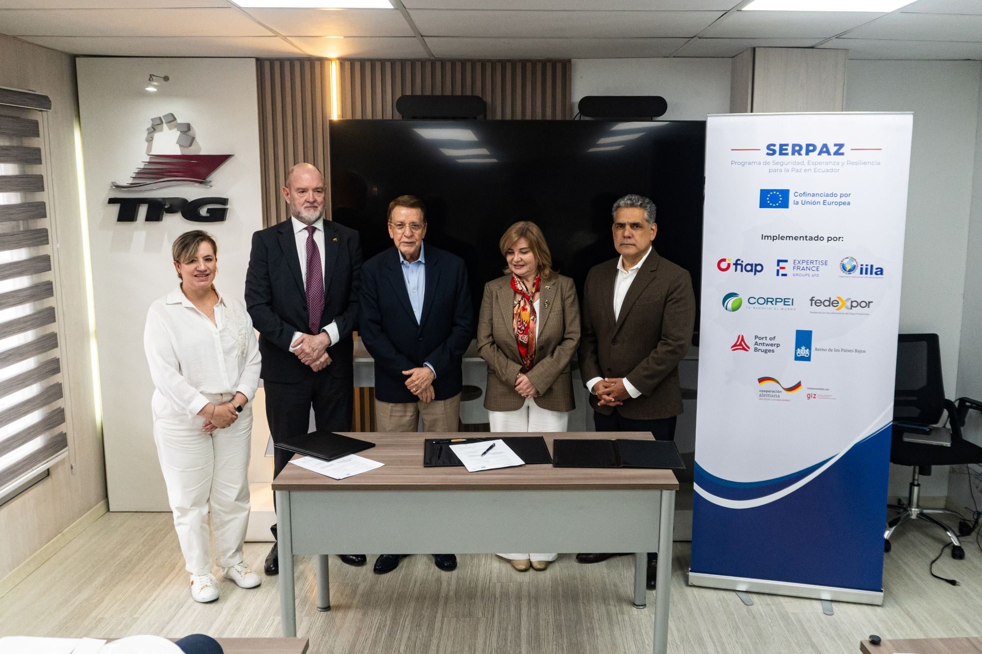 Terminal Portuario de Guayaquil, Corpei y Fedexpor firman convenio para fortalecer el comercio exterior