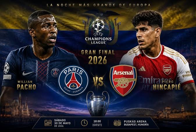 Willian Pacho y Piero Hincapié harán historia al disputar la final de la Champions League este sábado