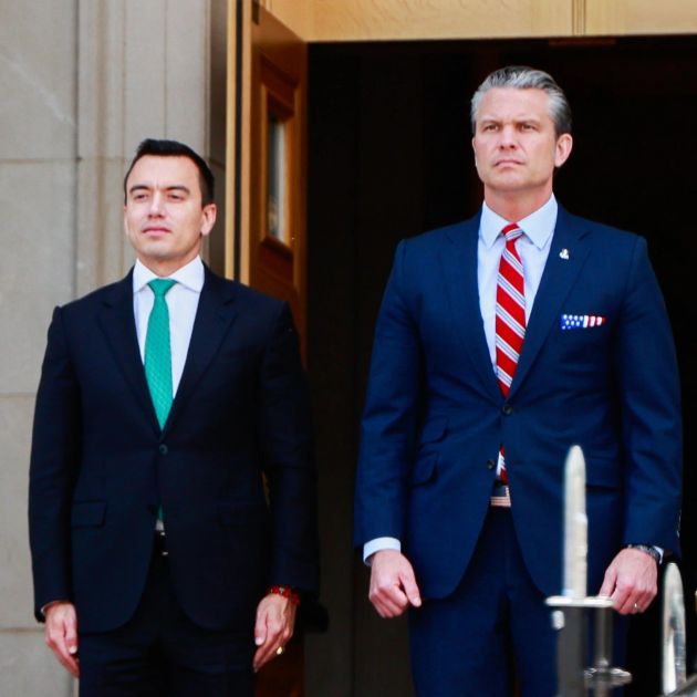 Noboa recibirá honores en el Pentágono y se reunirá con Hegseth para definir nueva estrategia antinarcóticos