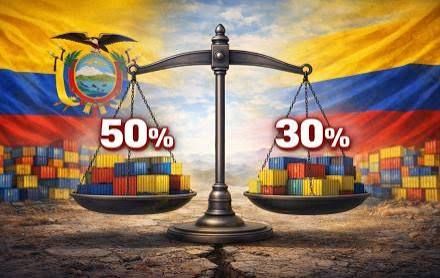 Ecuador supera a Colombia en comercio: el superávit histórico marca el nuevo efecto Noboa