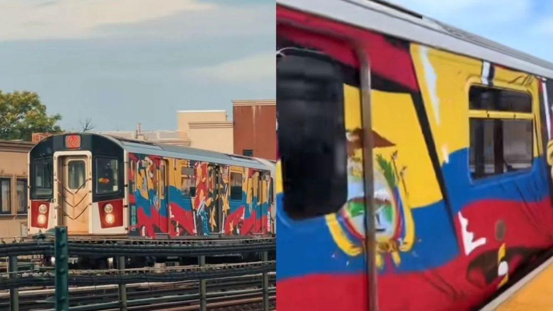 El tren 7 de Nueva York viste los colores ecuatorianos en un homenaje histórico a la diáspora