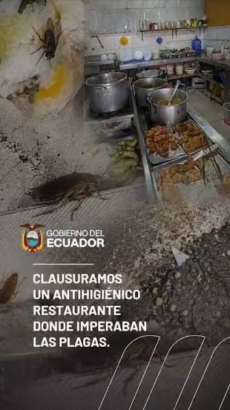Cierre de Comedor Popular en La Garzota: ARCSA clausura local por plagas e infrahumanidad
