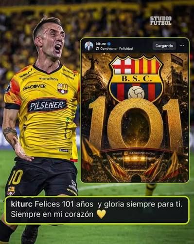 Damián Díaz celebra los 101 años del Barcelona SC con un mensaje emotivo sobre su legado