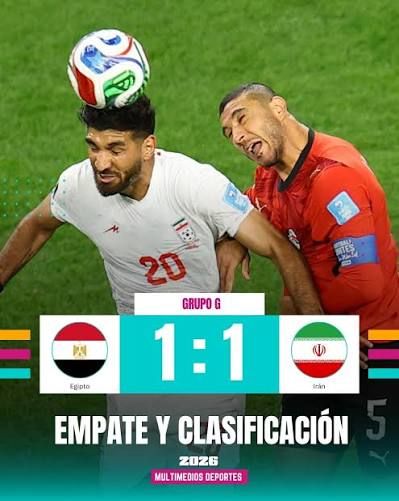 Egipto empató 1-1 con Irán y se quedó con el segundo puesto del Grupo G tras partido dramático