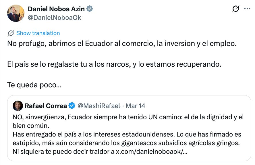 Imagen de Rafael Correa y José Serrano resurge en redes sociales del gobierno
